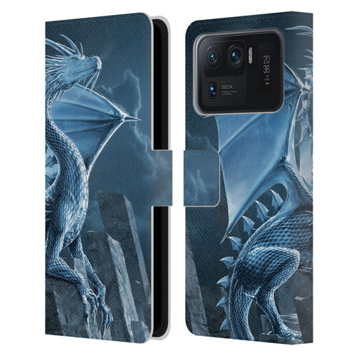 Vincent Hie Dragons 2 Silver Leather Book Wallet Case Cover For Xiaomi Mi 11 Ultra