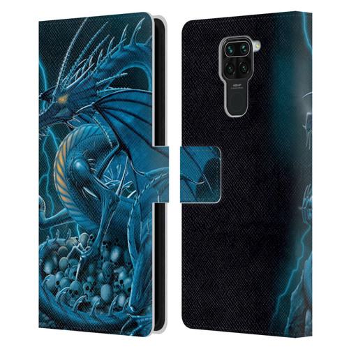 Vincent Hie Dragons 2 Abolisher Blue Leather Book Wallet Case Cover For Xiaomi Redmi Note 9 / Redmi 10X 4G