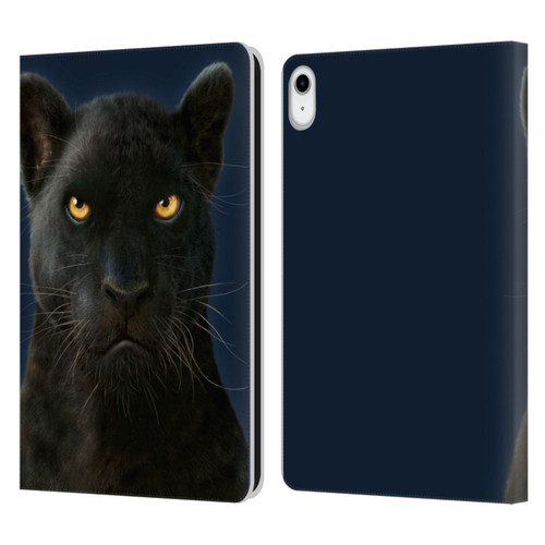 Vincent Hie Felidae Dark Panther Leather Book Wallet Case Cover For Apple iPad 10.9 (2022)