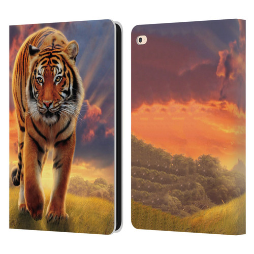 Vincent Hie Felidae Rising Tiger Leather Book Wallet Case Cover For Apple iPad Air 2 (2014)