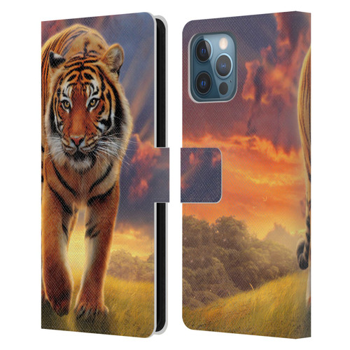 Vincent Hie Felidae Rising Tiger Leather Book Wallet Case Cover For Apple iPhone 12 Pro Max