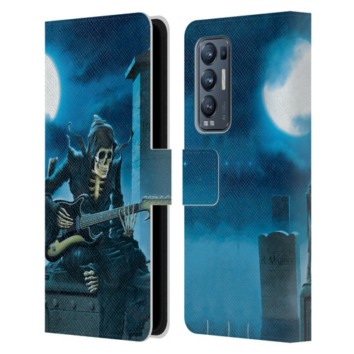 Vincent Hie Skulls Tribute Leather Book Wallet Case Cover For OPPO Find X3 Neo / Reno5 Pro+ 5G
