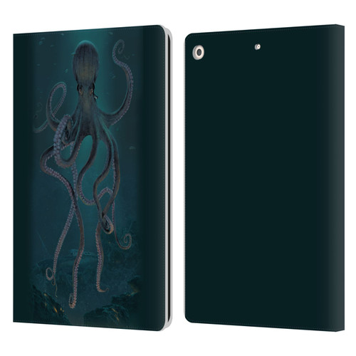 Vincent Hie Underwater Giant Octopus Leather Book Wallet Case Cover For Apple iPad 10.2 2019/2020/2021