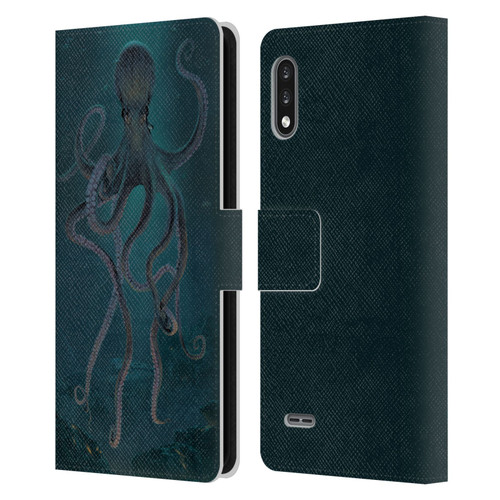 Vincent Hie Underwater Giant Octopus Leather Book Wallet Case Cover For LG K22