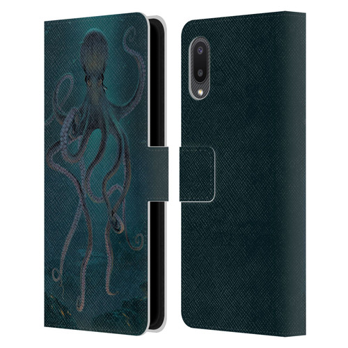 Vincent Hie Underwater Giant Octopus Leather Book Wallet Case Cover For Samsung Galaxy A02/M02 (2021)