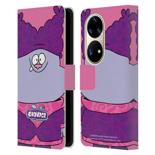 Chowder: Animated Series Graphics Full Face Leather Book Wallet Case Cover For Huawei P50 Pro