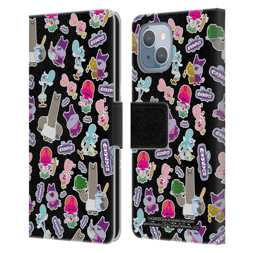 Chowder: Animated Series Graphics Pattern Leather Book Wallet Case Cover For Apple iPhone 14