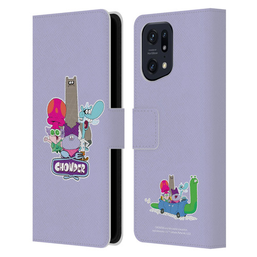 Chowder: Animated Series Graphics Character Art Leather Book Wallet Case Cover For OPPO Find X5