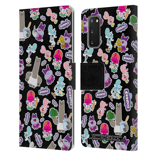 Chowder: Animated Series Graphics Pattern Leather Book Wallet Case Cover For Samsung Galaxy S20 / S20 5G