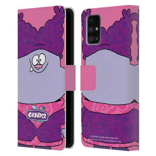 Chowder: Animated Series Graphics Full Face Leather Book Wallet Case Cover For Samsung Galaxy M31s (2020)