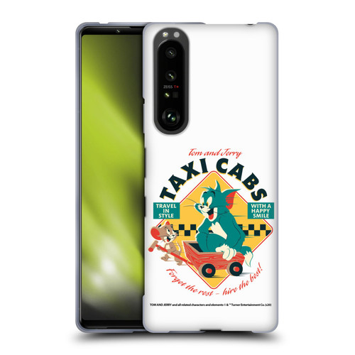 Tom and Jerry Retro Taxi Cabs Soft Gel Case for Sony Xperia 1 III