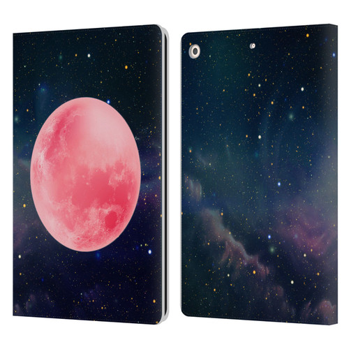 Cosmo18 Space Pink Moon Leather Book Wallet Case Cover For Apple iPad 10.2 2019/2020/2021