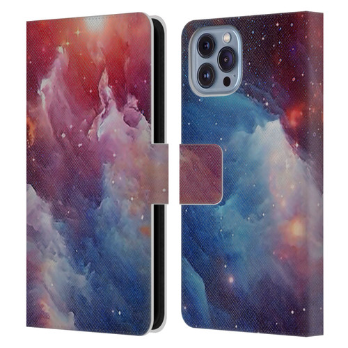 Cosmo18 Space Mysterious Space Leather Book Wallet Case Cover For Apple iPhone 14