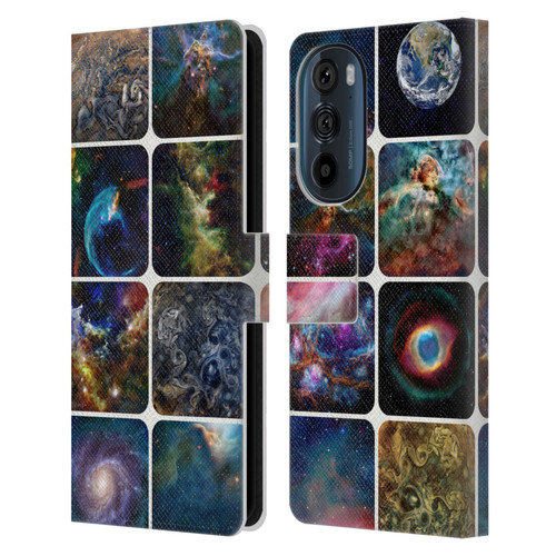 Cosmo18 Space The Amazing Universe Leather Book Wallet Case Cover For Motorola Edge 30