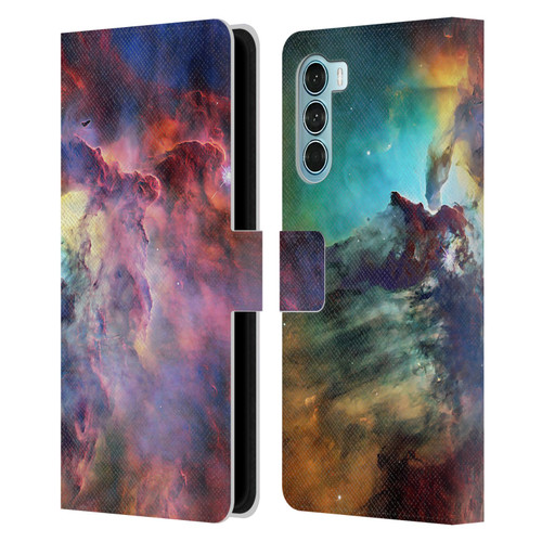 Cosmo18 Space Lagoon Nebula Leather Book Wallet Case Cover For Motorola Edge S30 / Moto G200 5G