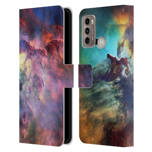 Cosmo18 Space Lagoon Nebula Leather Book Wallet Case Cover For Motorola Moto G60 / Moto G40 Fusion