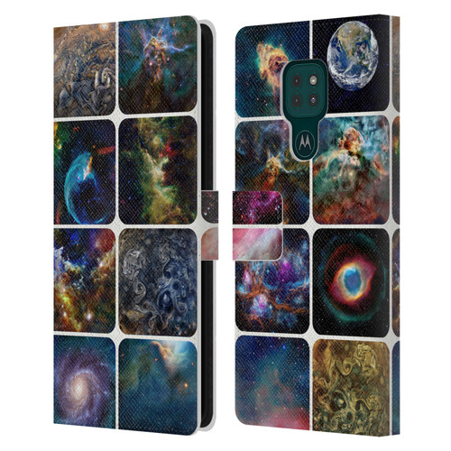 Cosmo18 Space The Amazing Universe Leather Book Wallet Case Cover For Motorola Moto G9 Play