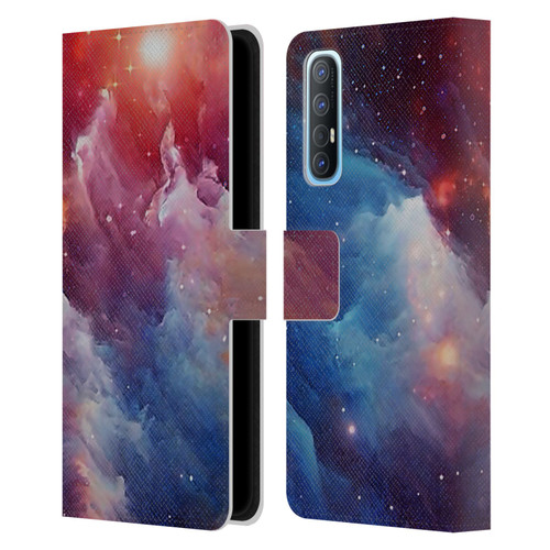 Cosmo18 Space Mysterious Space Leather Book Wallet Case Cover For OPPO Find X2 Neo 5G