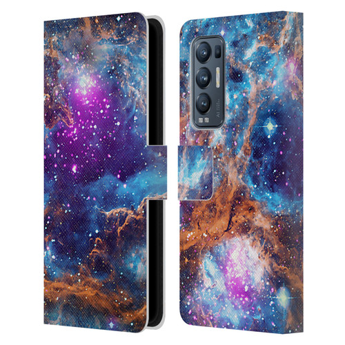 Cosmo18 Space Lobster Nebula Leather Book Wallet Case Cover For OPPO Find X3 Neo / Reno5 Pro+ 5G