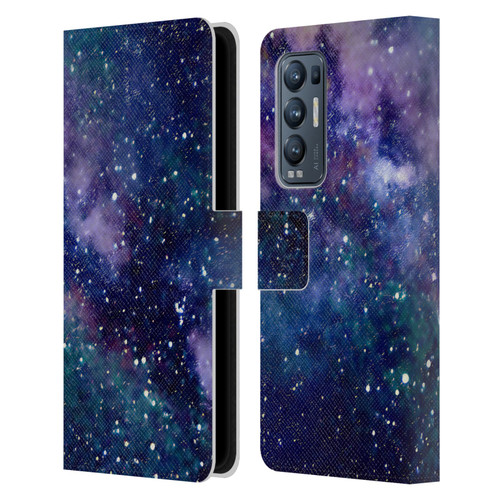 Cosmo18 Space Milky Way Leather Book Wallet Case Cover For OPPO Find X3 Neo / Reno5 Pro+ 5G