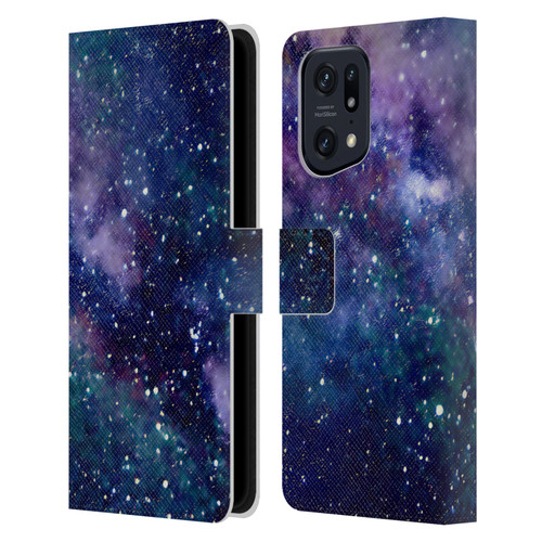 Cosmo18 Space Milky Way Leather Book Wallet Case Cover For OPPO Find X5 Pro