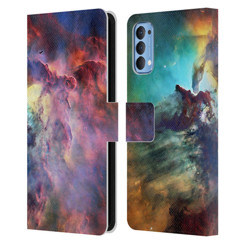 Cosmo18 Space Lagoon Nebula Leather Book Wallet Case Cover For OPPO Reno 4 5G