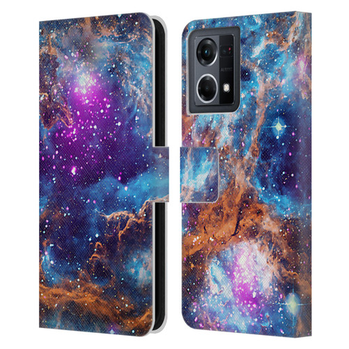 Cosmo18 Space Lobster Nebula Leather Book Wallet Case Cover For OPPO Reno8 4G