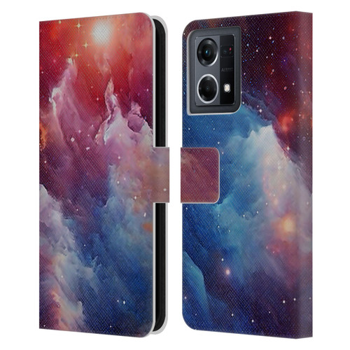 Cosmo18 Space Mysterious Space Leather Book Wallet Case Cover For OPPO Reno8 4G