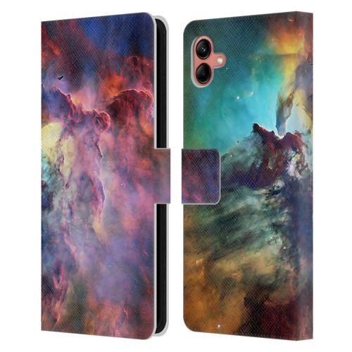 Cosmo18 Space Lagoon Nebula Leather Book Wallet Case Cover For Samsung Galaxy A04 (2022)