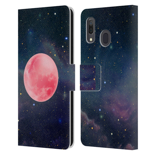 Cosmo18 Space Pink Moon Leather Book Wallet Case Cover For Samsung Galaxy A33 5G (2022)