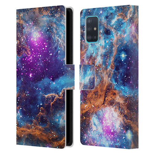 Cosmo18 Space Lobster Nebula Leather Book Wallet Case Cover For Samsung Galaxy A51 (2019)