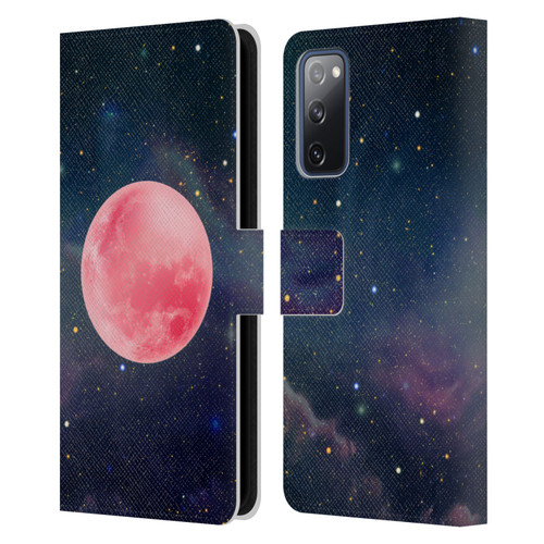 Cosmo18 Space Pink Moon Leather Book Wallet Case Cover For Samsung Galaxy S20 FE / 5G