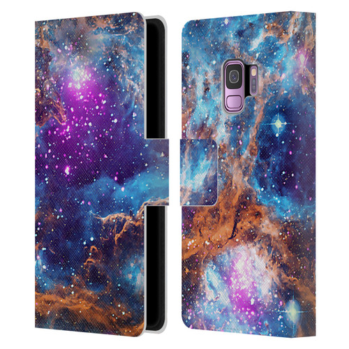 Cosmo18 Space Lobster Nebula Leather Book Wallet Case Cover For Samsung Galaxy S9