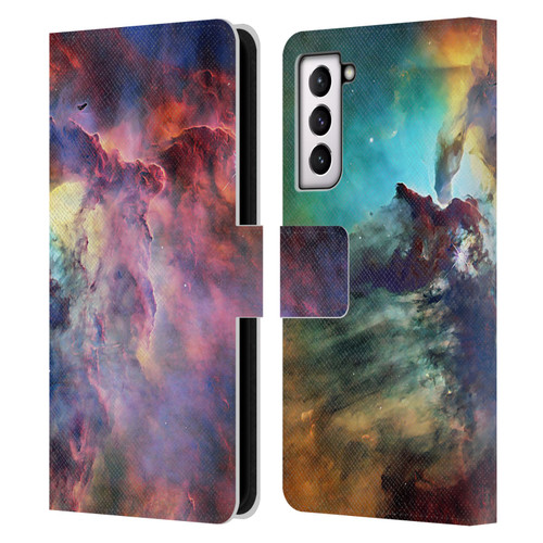 Cosmo18 Space Lagoon Nebula Leather Book Wallet Case Cover For Samsung Galaxy S21 5G