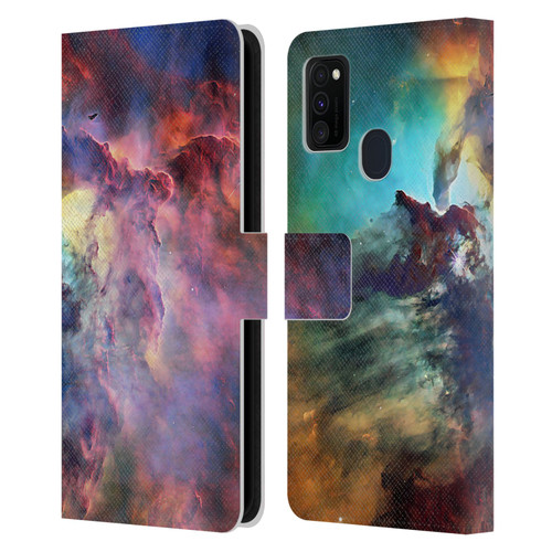 Cosmo18 Space Lagoon Nebula Leather Book Wallet Case Cover For Samsung Galaxy M30s (2019)/M21 (2020)