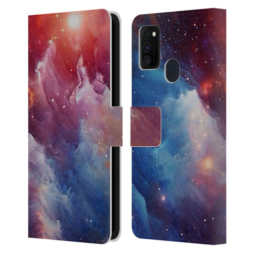 Cosmo18 Space Mysterious Space Leather Book Wallet Case Cover For Samsung Galaxy M30s (2019)/M21 (2020)