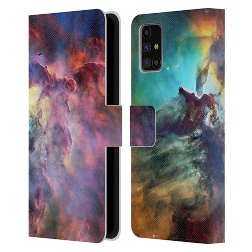 Cosmo18 Space Lagoon Nebula Leather Book Wallet Case Cover For Samsung Galaxy M31s (2020)