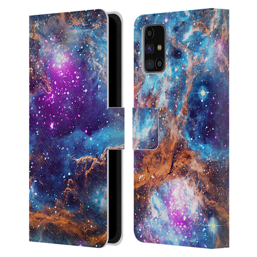 Cosmo18 Space Lobster Nebula Leather Book Wallet Case Cover For Samsung Galaxy M31s (2020)