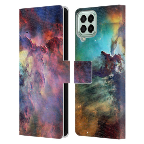 Cosmo18 Space Lagoon Nebula Leather Book Wallet Case Cover For Samsung Galaxy M33 (2022)