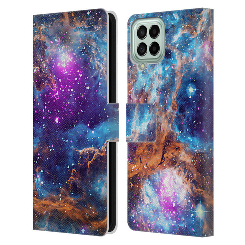 Cosmo18 Space Lobster Nebula Leather Book Wallet Case Cover For Samsung Galaxy M53 (2022)