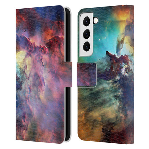 Cosmo18 Space Lagoon Nebula Leather Book Wallet Case Cover For Samsung Galaxy S22 5G