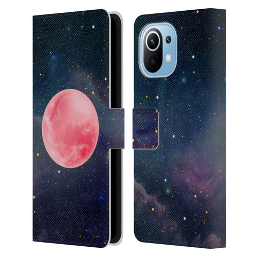 Cosmo18 Space Pink Moon Leather Book Wallet Case Cover For Xiaomi Mi 11