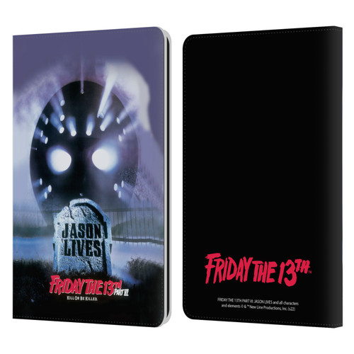 Friday the 13th Part VI Jason Lives Key Art Poster Leather Book Wallet Case Cover For Amazon Kindle Paperwhite 1 / 2 / 3