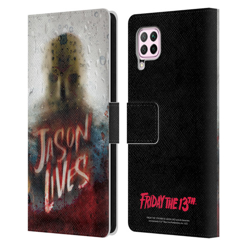Friday the 13th Part VI Jason Lives Key Art Poster 2 Leather Book Wallet Case Cover For Huawei Nova 6 SE / P40 Lite