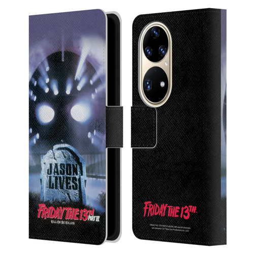 Friday the 13th Part VI Jason Lives Key Art Poster Leather Book Wallet Case Cover For Huawei P50 Pro