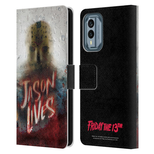 Friday the 13th Part VI Jason Lives Key Art Poster 2 Leather Book Wallet Case Cover For Nokia X30