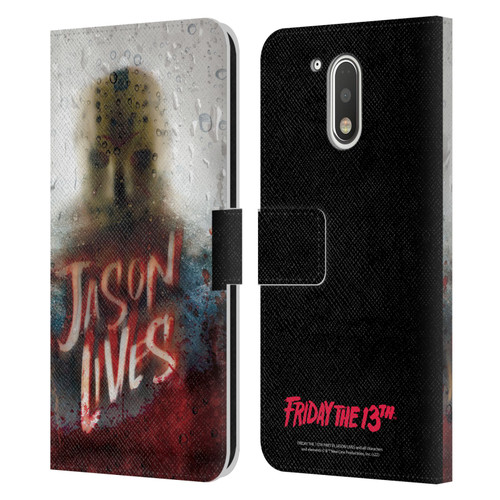 Friday the 13th Part VI Jason Lives Key Art Poster 2 Leather Book Wallet Case Cover For Motorola Moto G41