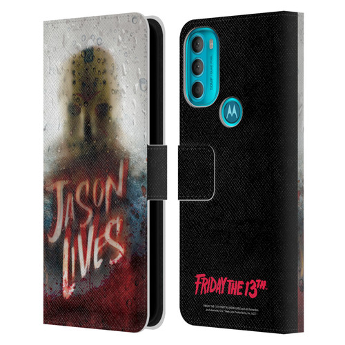 Friday the 13th Part VI Jason Lives Key Art Poster 2 Leather Book Wallet Case Cover For Motorola Moto G71 5G