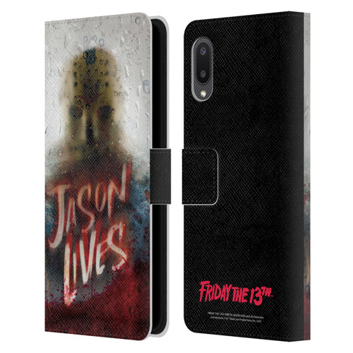 Friday the 13th Part VI Jason Lives Key Art Poster 2 Leather Book Wallet Case Cover For Samsung Galaxy A02/M02 (2021)