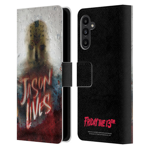 Friday the 13th Part VI Jason Lives Key Art Poster 2 Leather Book Wallet Case Cover For Samsung Galaxy A13 5G (2021)